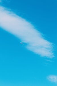 aircraft formation in clear blue sky